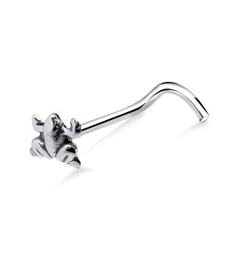 Frog Shaped Curved Nose Stud NSKB-811